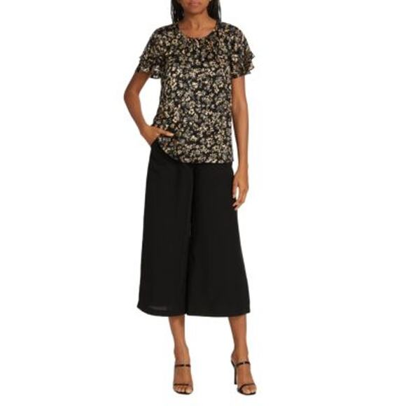 Elie Tahari Meadow Print Silk Blouse • Meadow Floral • Size L - Picture 3 of 7